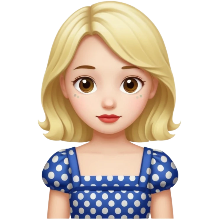 polka dots girl white emoji