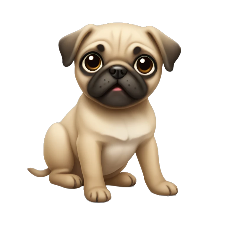 Fawn pug puppy emoji