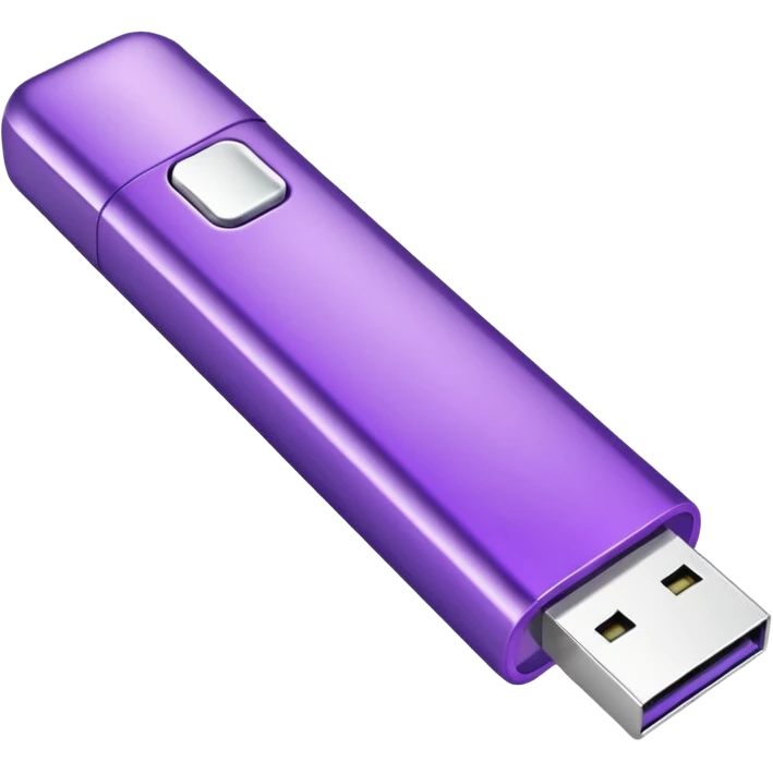 purple usb pen drive emoji