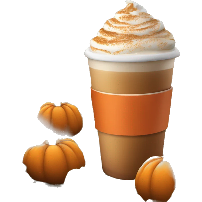 pumpkin spice latte in a pumpkin patch  emoji
