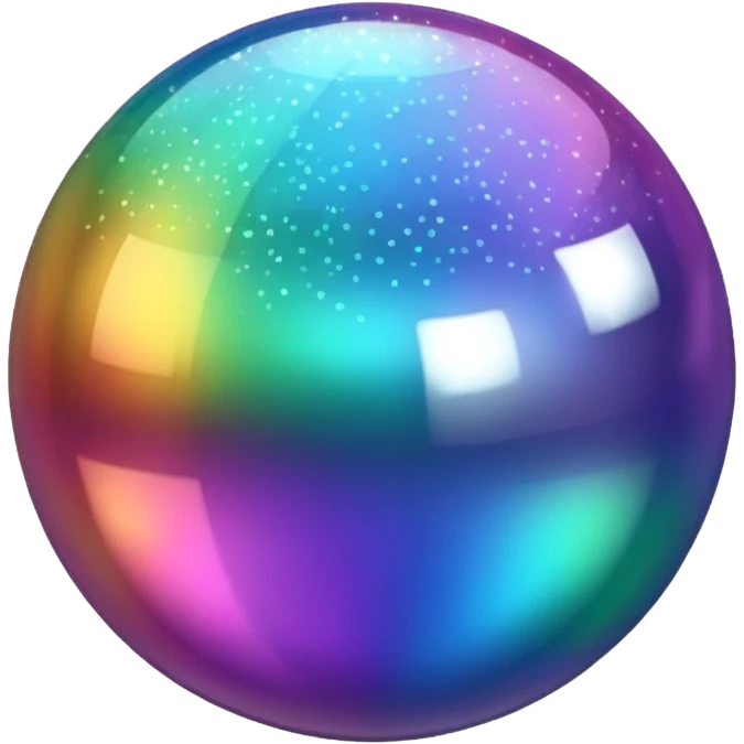 Iridescent Glittered Orb emoji