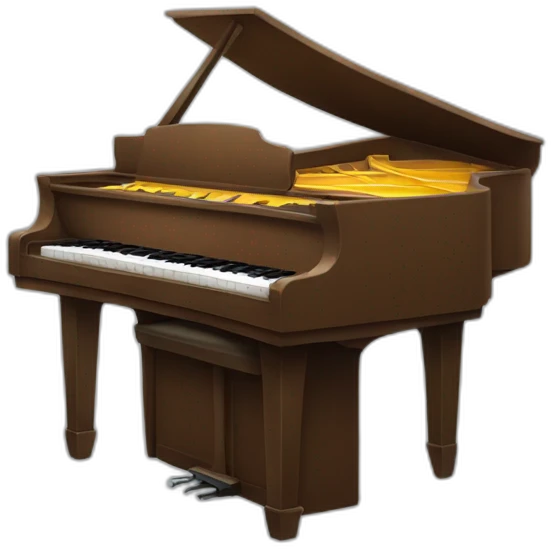 Un piano avec des grosses dents  emoji