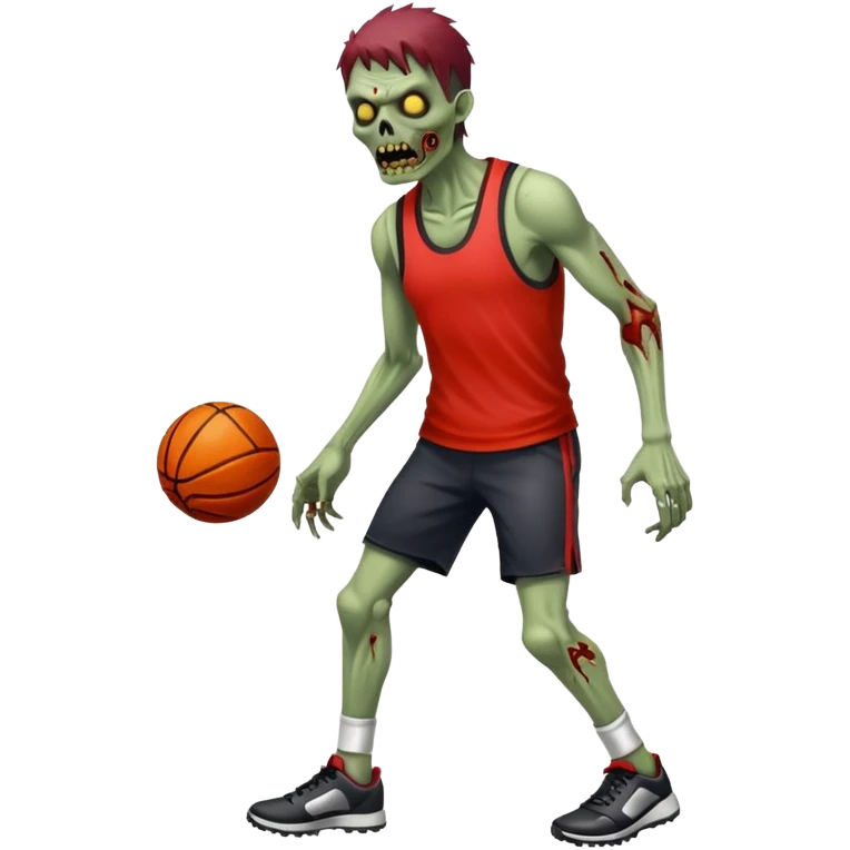 sportmen zombie full body and sport item emoji