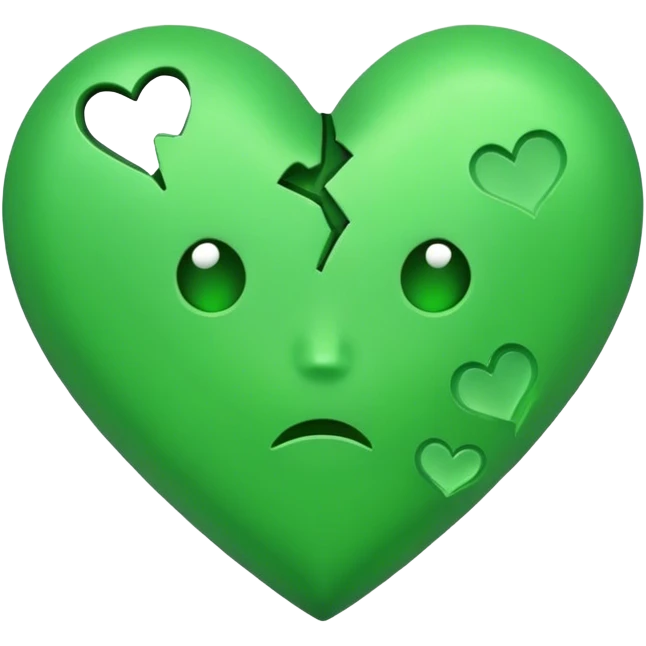 Broken green heart emoji