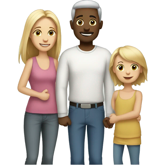 a white family with a child who wants to live in their own home emoji