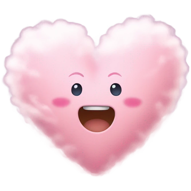 pink heart + cloud emoji