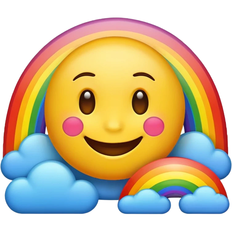 emoji with rainbow  emoji
