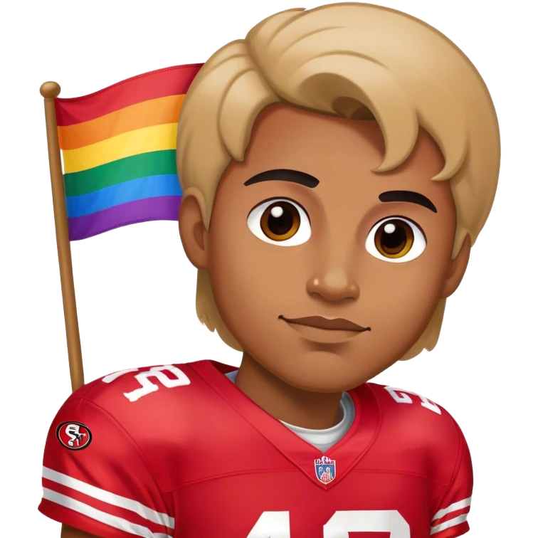 Gay 49ers fan emoji