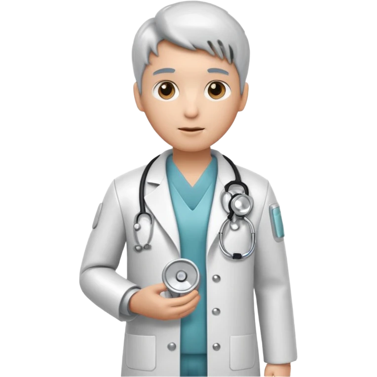 medical robot wearing a white coat and a stethoscope emoji
