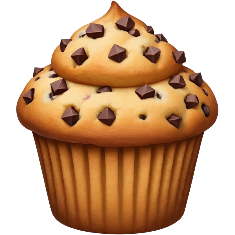 muffin with chocolate chips emoji