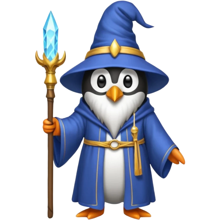 Penguin wizard emoji