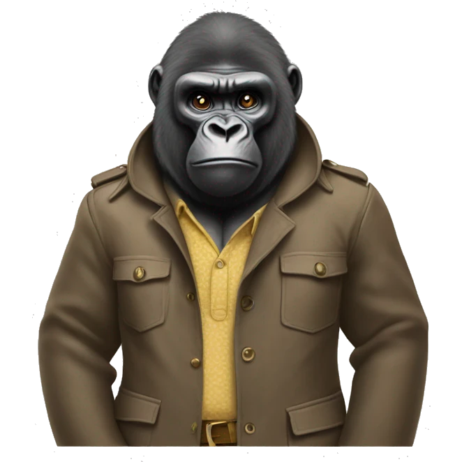 gorilla in paddington bear's clothes emoji