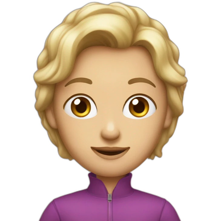 дівчинка з каріми очима та світлими волосами каре emoji