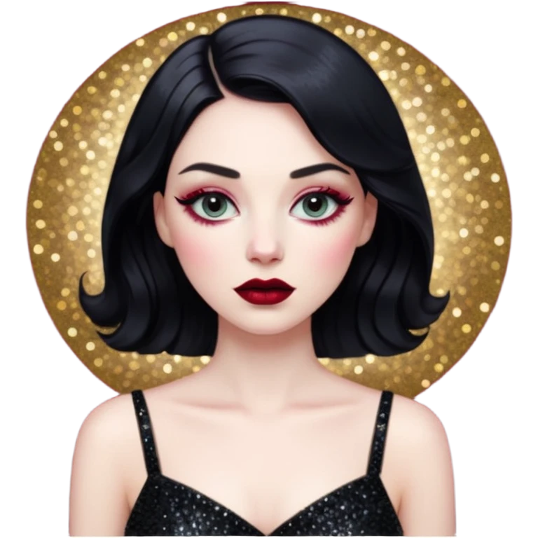 Glitter noir darling emoji