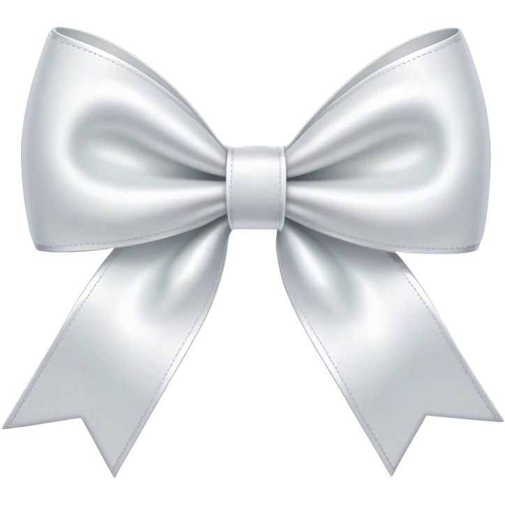 white satin bow emoji