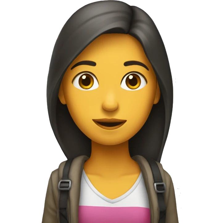 Una chica caminando  emoji