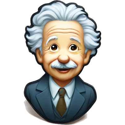 albert einstein happy infant badge emoji