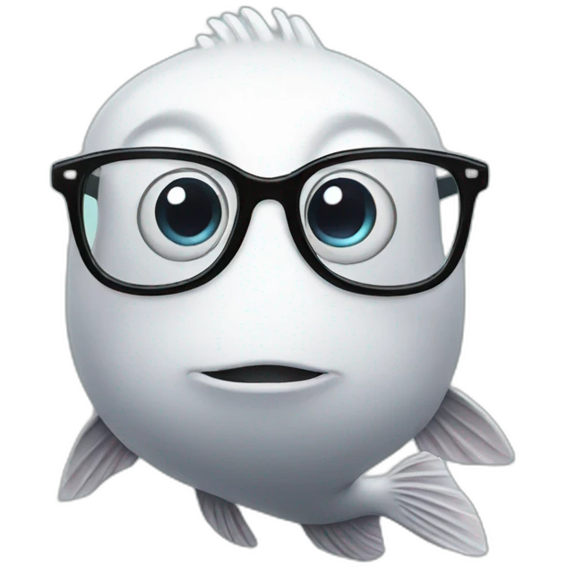 Fish in glasses emoji