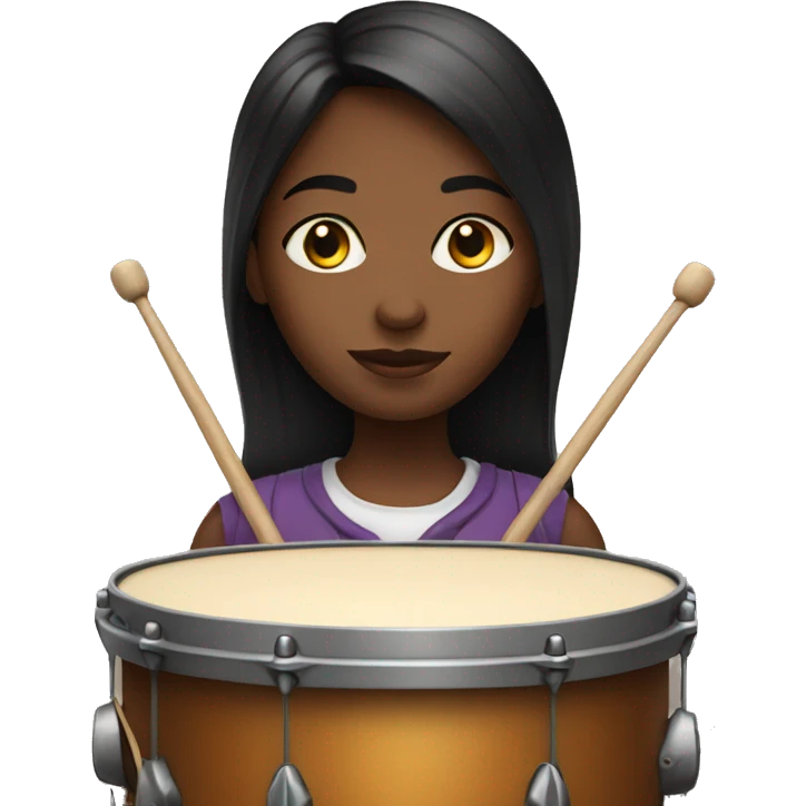 Girl with a drum emoji