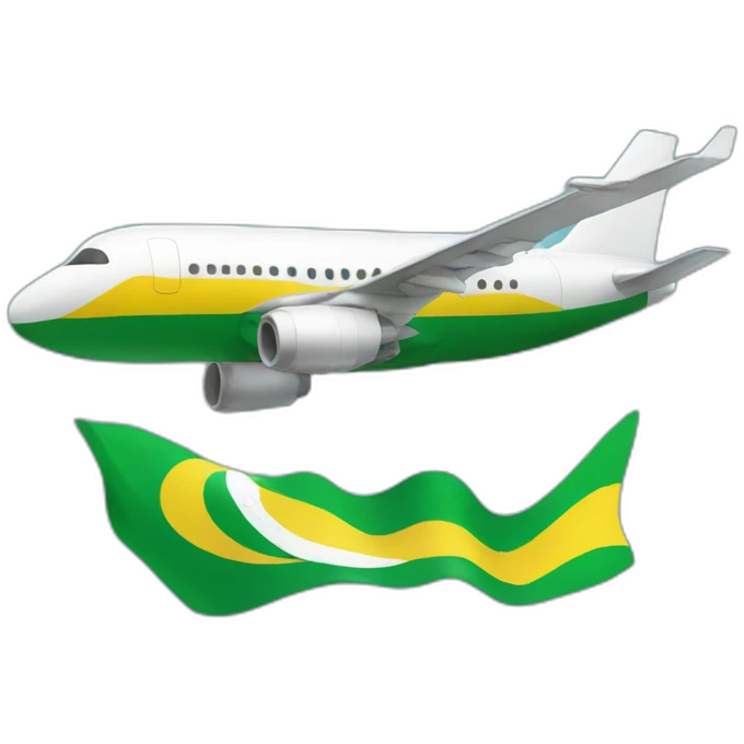 Brazil flag airplane emoji