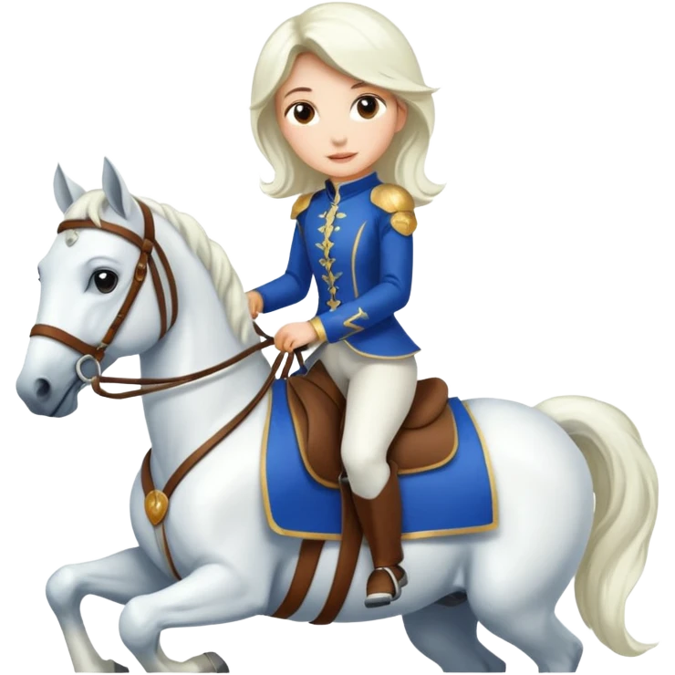 girl riding a white horse emoji