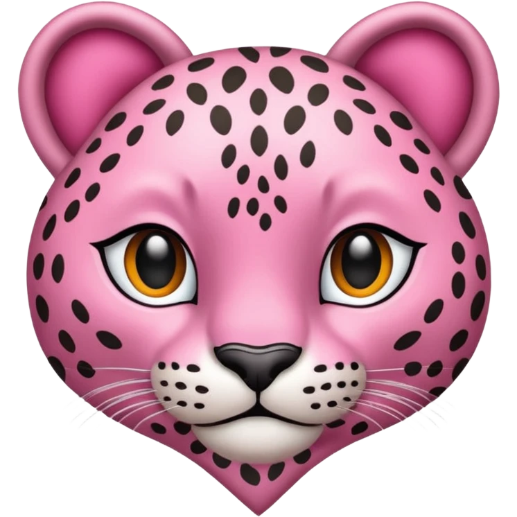 Cuore leopardo rosa. emoji