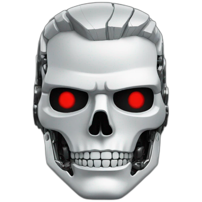 terminator human half face emoji