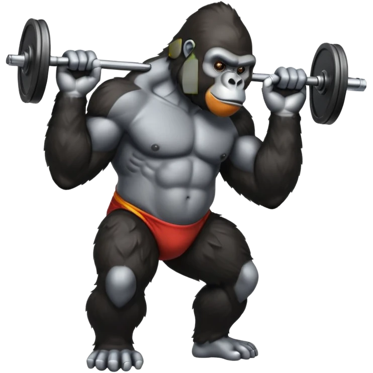 A gorilla doing a drill emoji