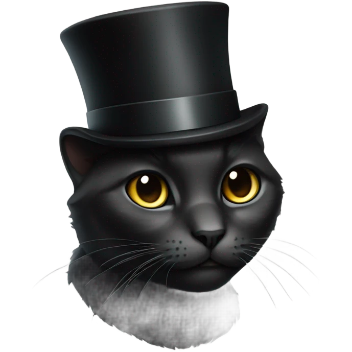 Cat with a top hat  emoji