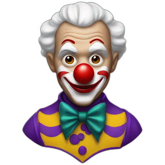Clown wearing a batman suit emoji
