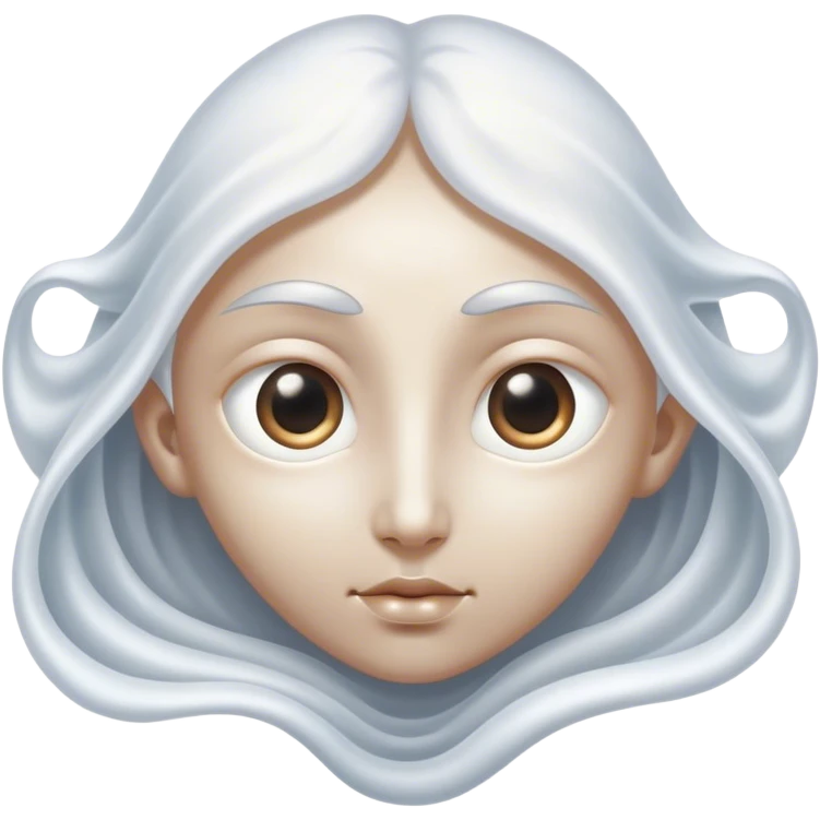 Regal and mysterious, with a flowing, sheet-like form draped in silvery-white hues, softly billowing as if caught in an unseen breeze, eye holes glowing with deep, thoughtful wisdom, simplified yet sophisticated, highly detailed, with a soft spectral radiance, high shine, exuding quiet authority, with a glowing outline that captures the essence of an ancient, noble spirit drifting through time! emoji