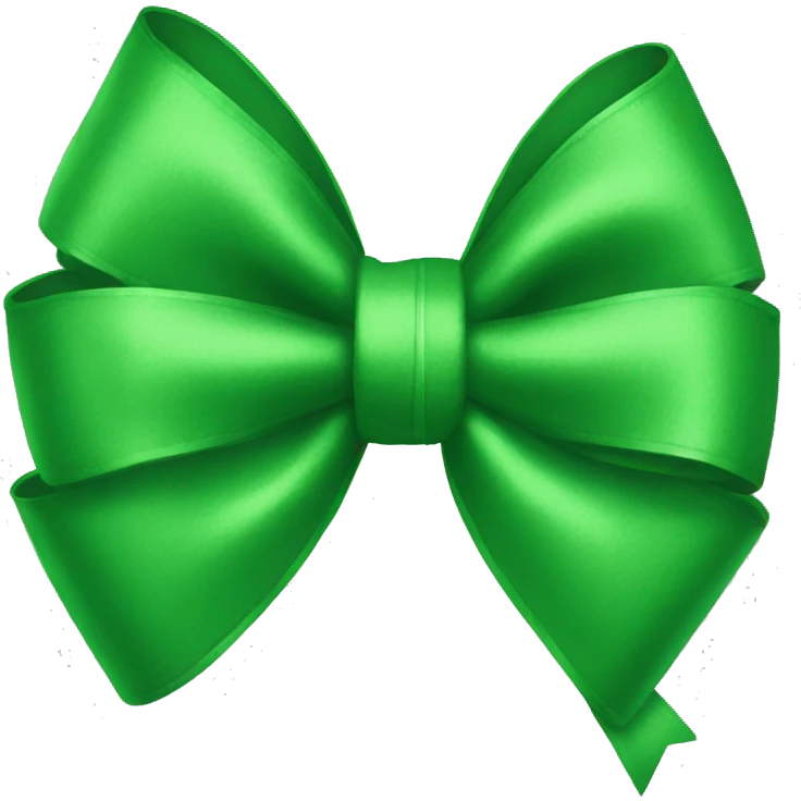 Green bow emoji