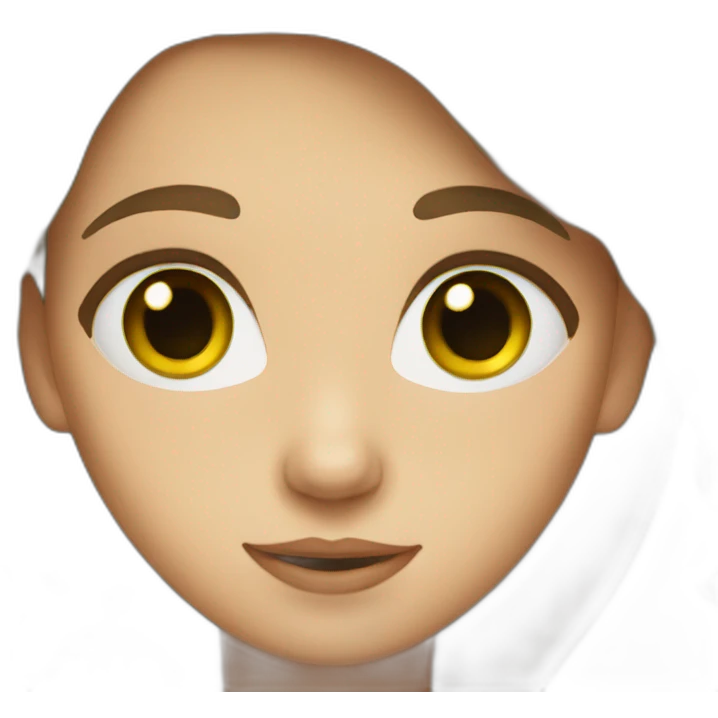 girl with brown hair and green eyes emoji