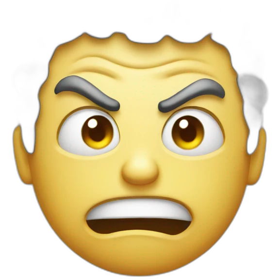 Angry face with smile emoji