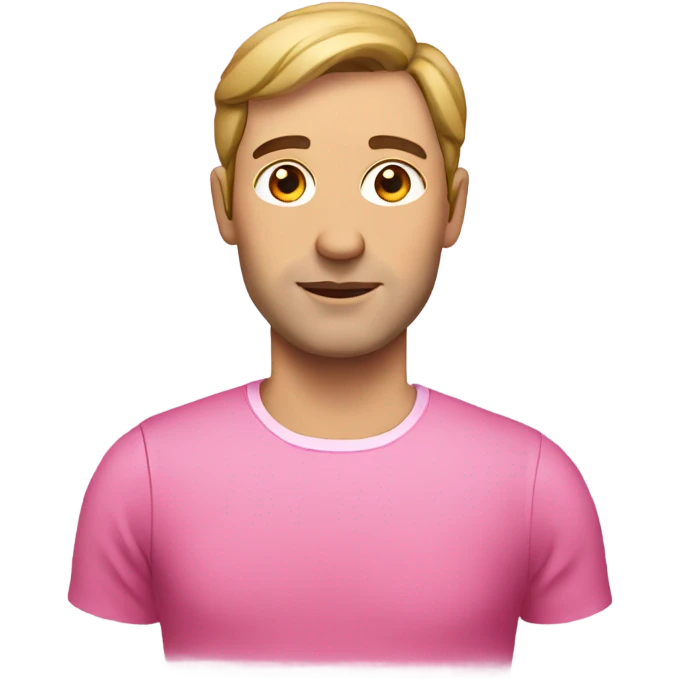 european man wearing a pink woman dress emoji