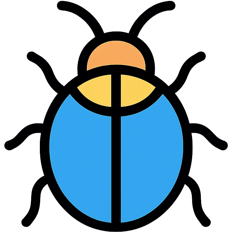 A bug with antenna and wings emoji