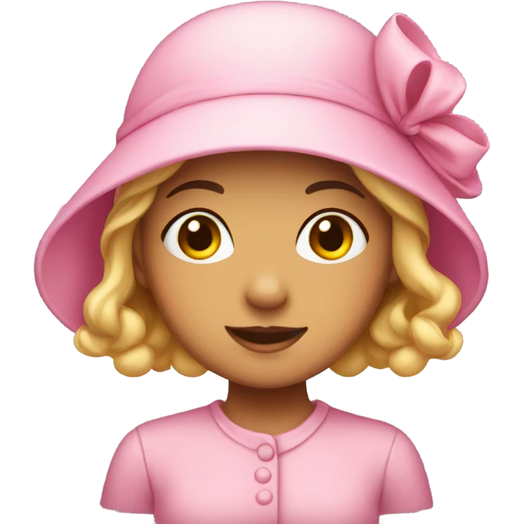 girl with pink bonnet emoji
