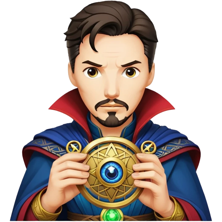 Doctor Strange with Eye of Agamotto amulet emoji