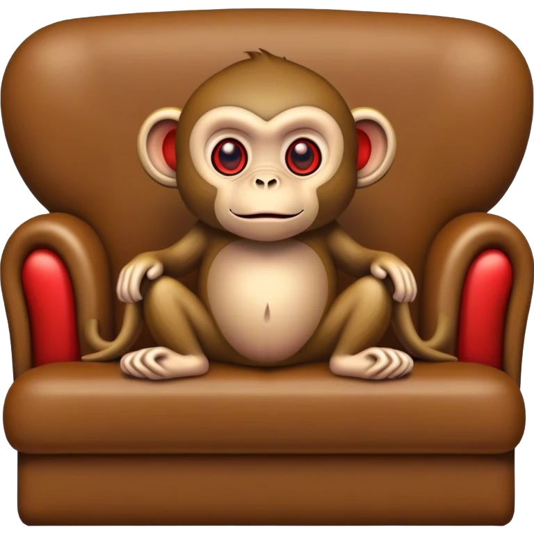 monkey with red eyes on sofa  emoji