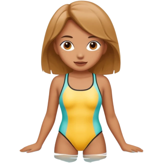 A cartoon girl in swimsuit emoji