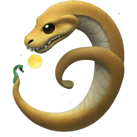 A Moon loving a snake emoji