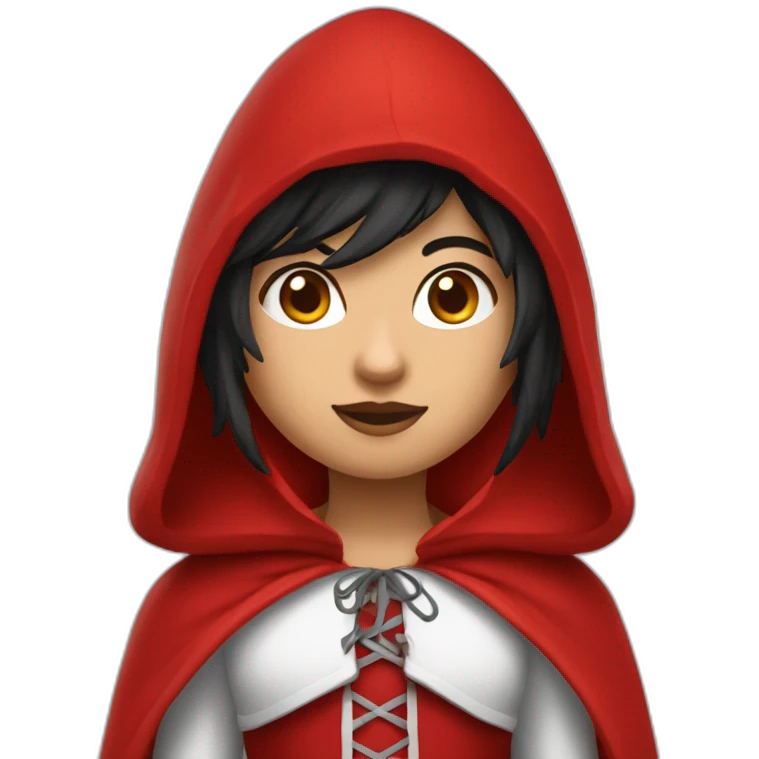 red-ridding-hood-with-long-black-strait-hair-with-white-break emoji