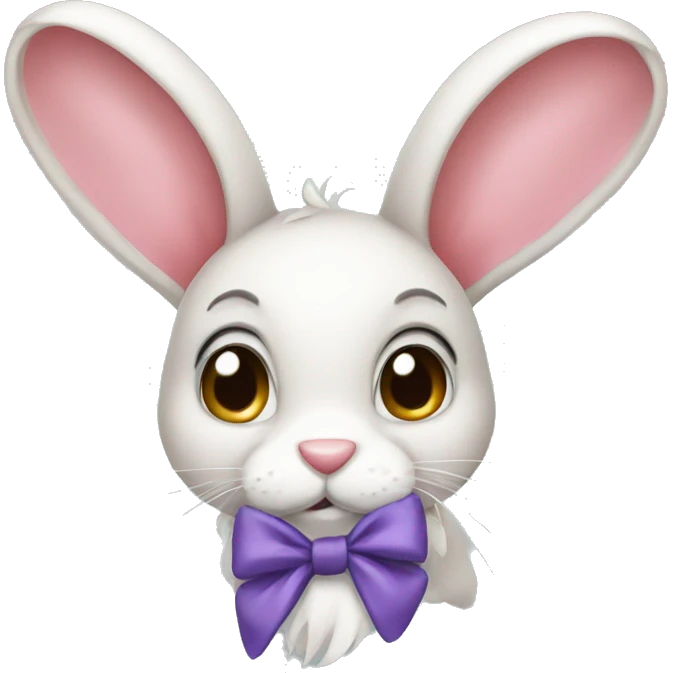 Bunny with a bow  emoji