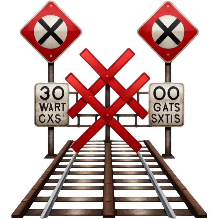 Railroad crossing  emoji