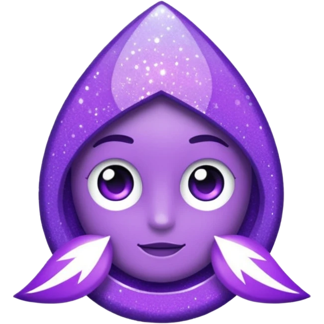 glitter purple and cian lixeira emoji