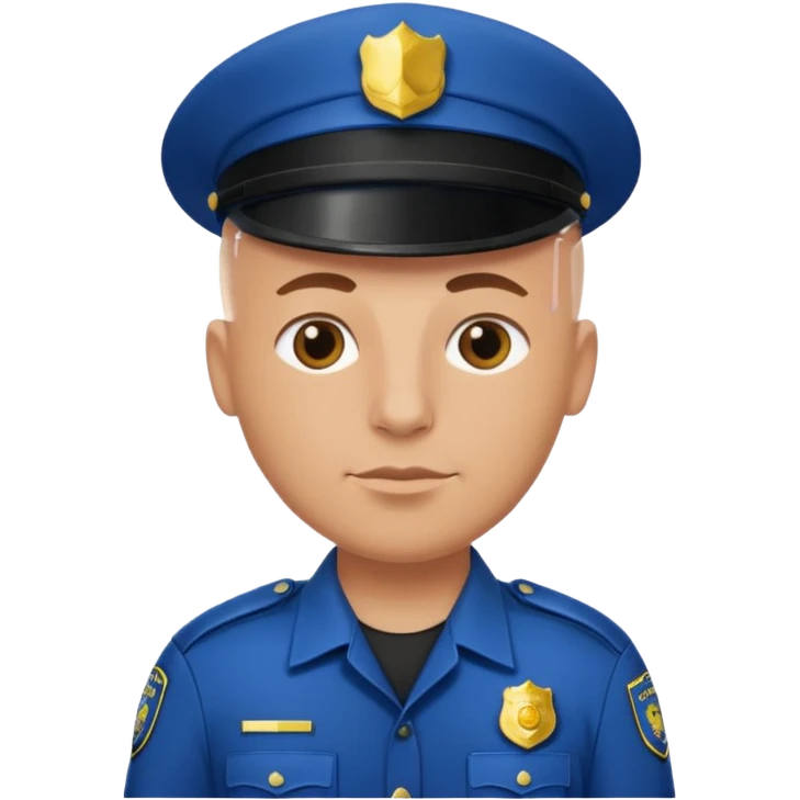 bald police emoji