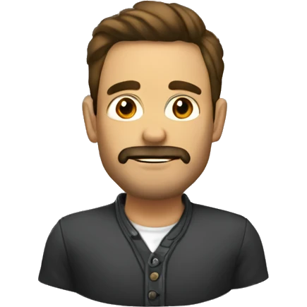 Hombre coleta emoji