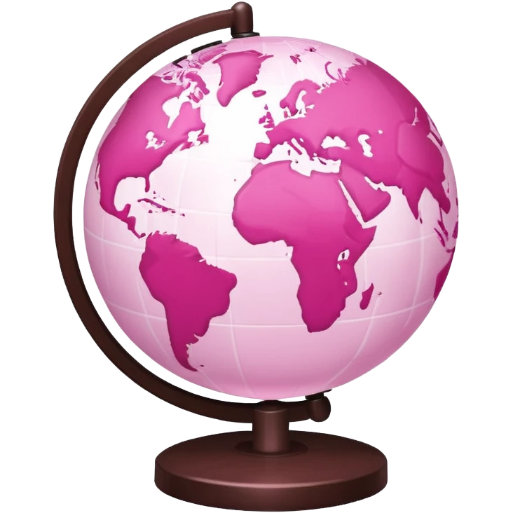 mix light pink dark pink and white girly globe with WWW in big letters under it.
It looks like an internet bar icon. emoji