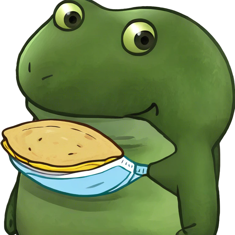 A pancake with a diaper on emoji