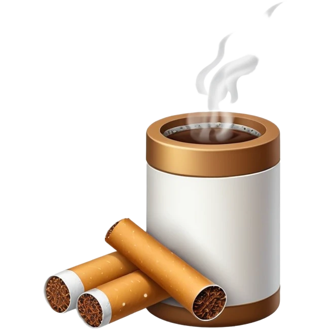 Cigarette and coffee emoji